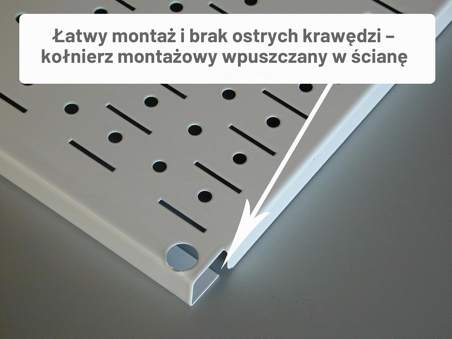 Detalle 2 de Wall Control 30-WRK-400 – metalowa tablica narzędziowa 1,2 m, czarna i magnetyczna