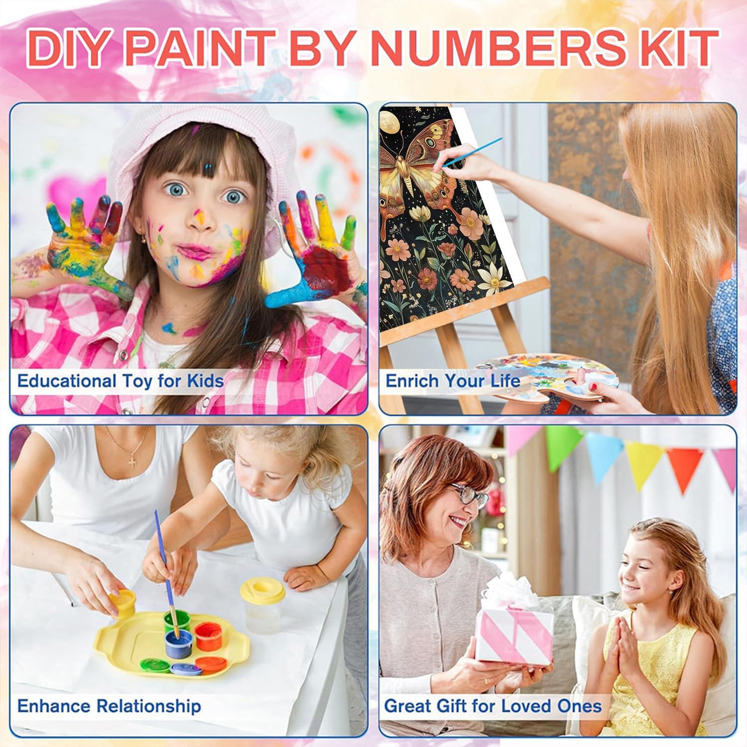 Thumbnail 4 de WEMEON 3 Stück Malen Nach Zahlen Erwachsene (30x40cm), Paint by Numbers Leinwand Leinwand und Acrylfarbe, DIY Set Erwachsene zur Entspannung für Home Deko
WEMEON 3 Stück Malen Nach Zahlen Erwachsene (…