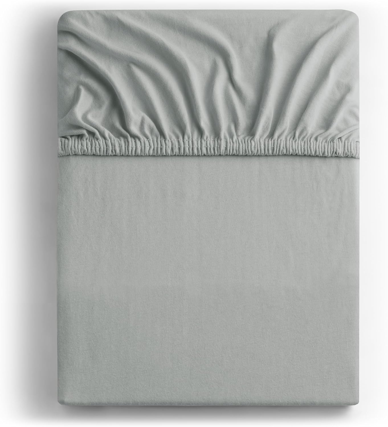 Thumbnail 1 de DecoKing Jersey-Spannbettlaken „Amber“ (200x220 / 220x240) aus 100% gekämmter Baumwolle – Grau Stahl