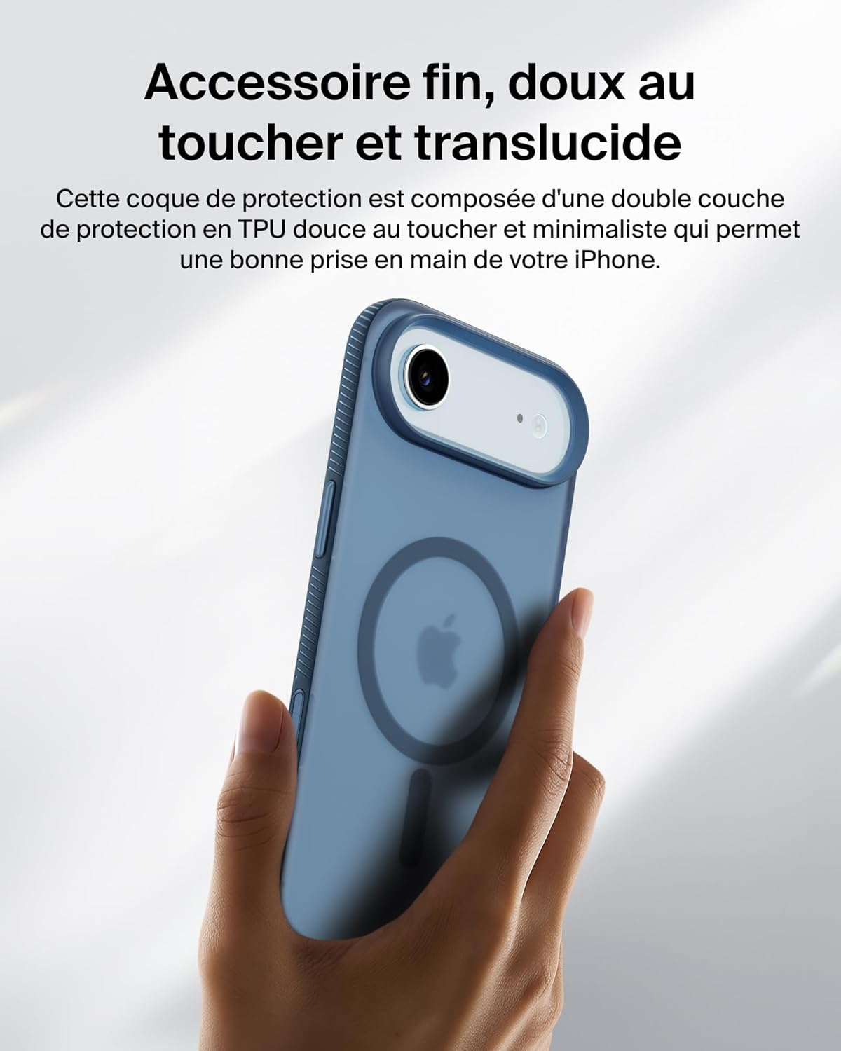 Thumbnail 6 de Belkin SheerForce Grip: Coque iPhone Air, MagSafe, design fin et antidérapante – Bleu