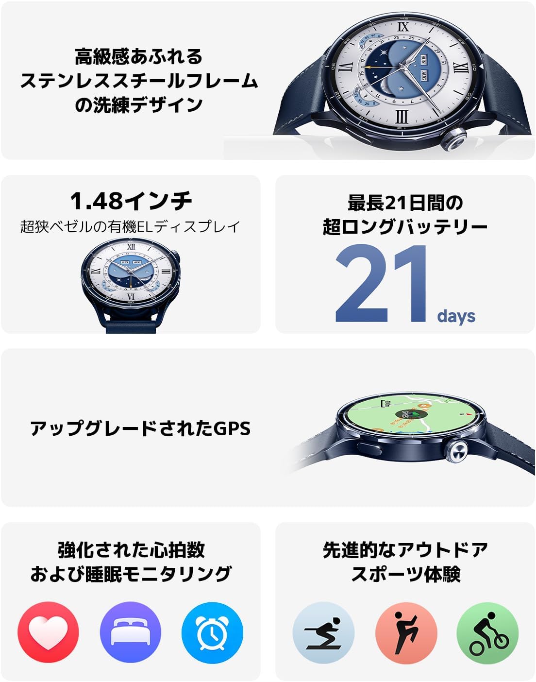 Detalle 2 de Xiaomi Watch S5 46mm スマートウォッチ AMOLED・GPS・Bluetooth通話対応
