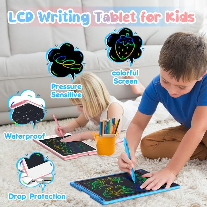 Detalle de Hockvill 8.8-Inch LCD Writing Tablet for Kids (Magnetic Doodle Board Style) — Travel Drawing Pad for Ages 3–8
