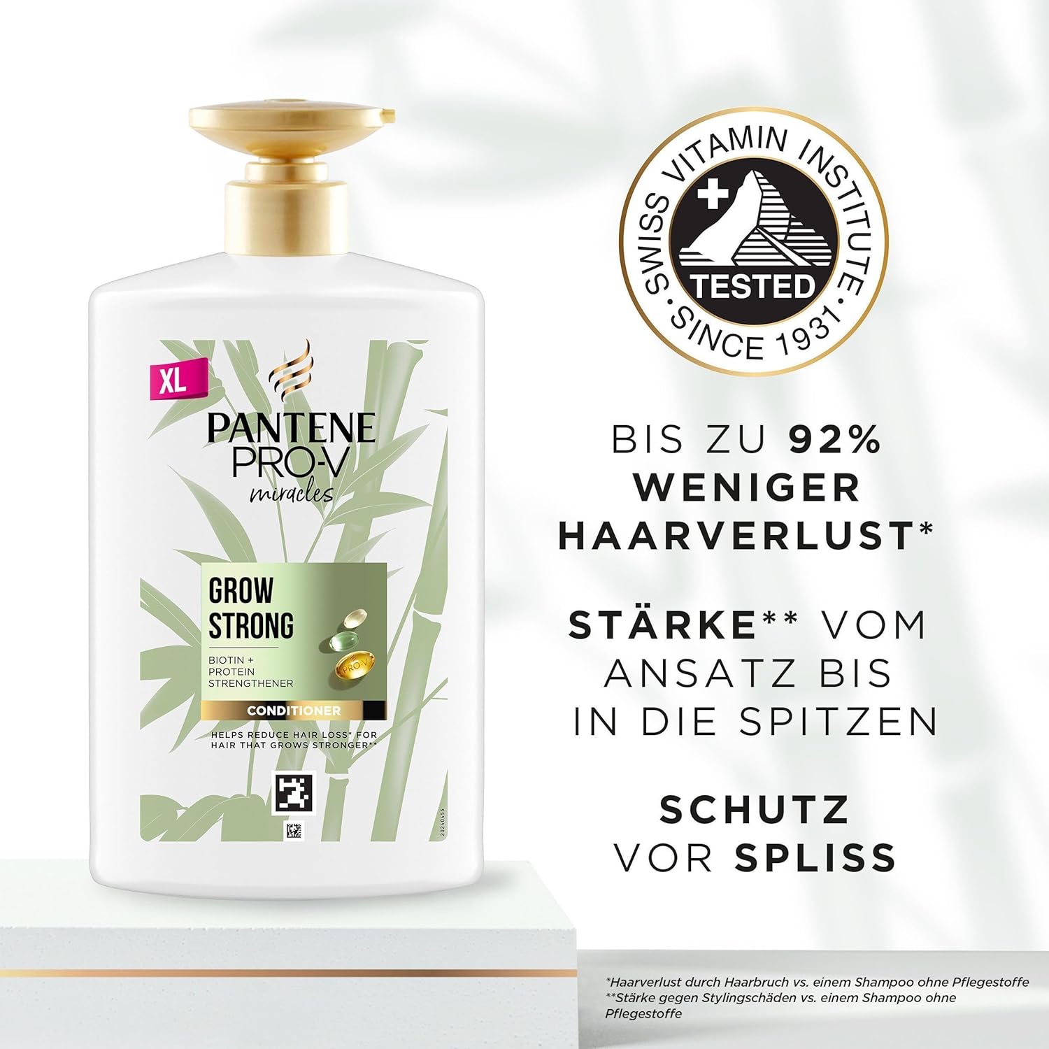 Thumbnail 3 de Pantene Pro-V Grow Strong Pflegespülung mit Biotin und Proteinverstärker – 1000 ml Pumpspender