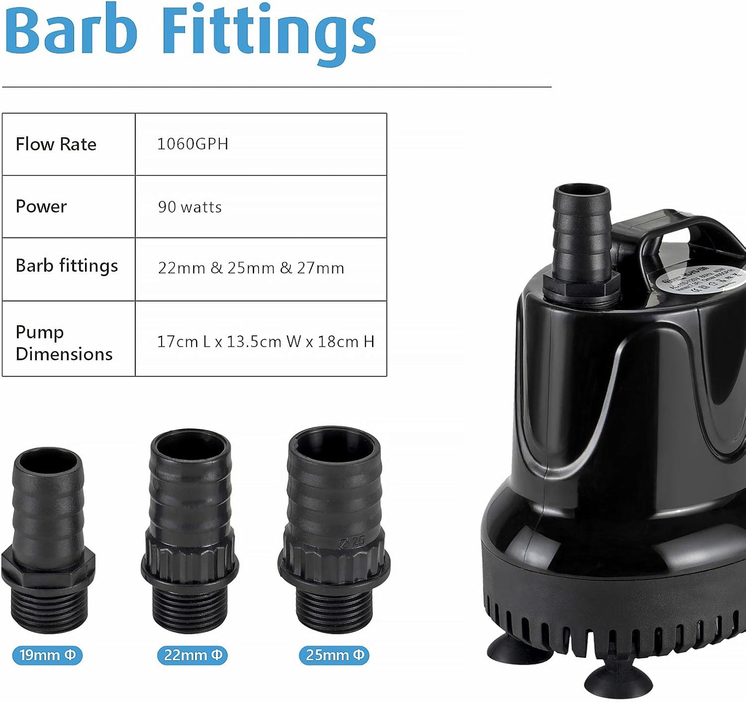Thumbnail 6 de hygger Submersible Water Pump 4000L/H 90W — Ultra Quiet Aquarium Circulation Pump