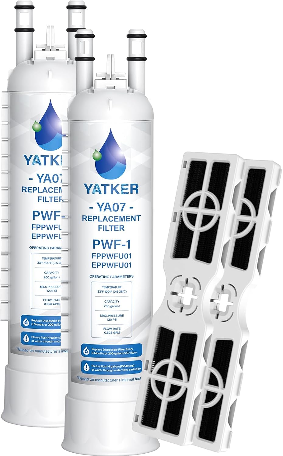 Detalle de Yatker Water and Air Filter Replacement Combo 2+2
