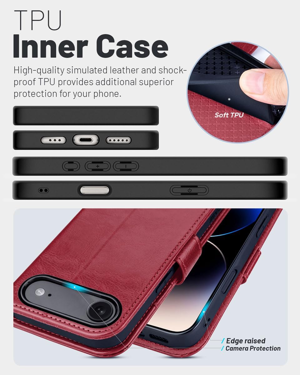 Thumbnail 4 de OCASE Hülle für iPhone Air 5G mit Kartenfach, Magnet, RFID-Blocker und Ständerfunktion
