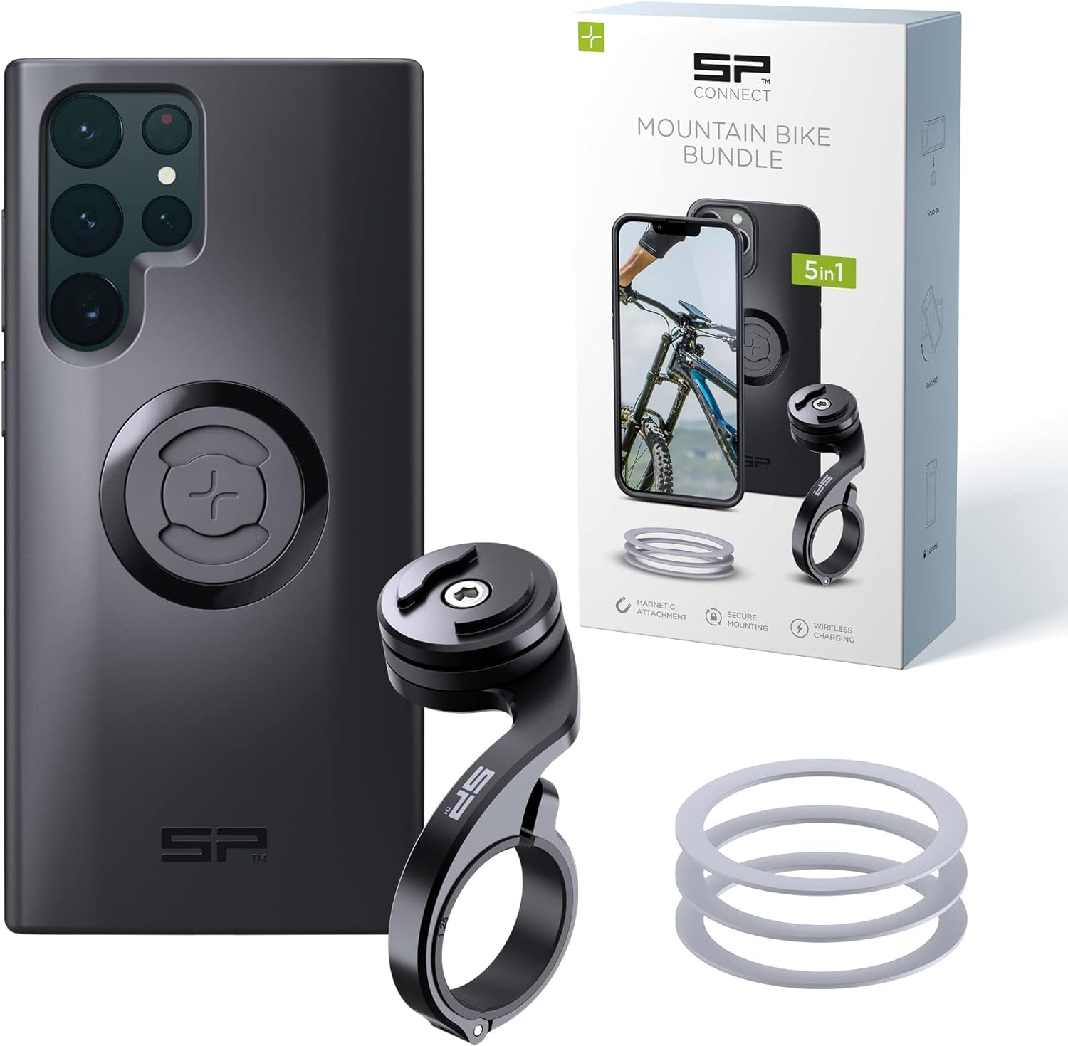 Detalle de SP CONNECT Mountain Bike Bundle SPC+ per Samsung S22 Ultra — Supporto Impermeabile e Sistema di fissaggio sicuro per Mountain bike