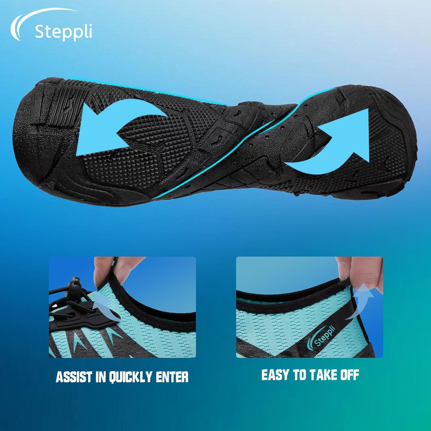 Thumbnail 3 de Steppli Water Shoes Beach Swim Sea Aqua Barefoot Shoes for Men and Women
