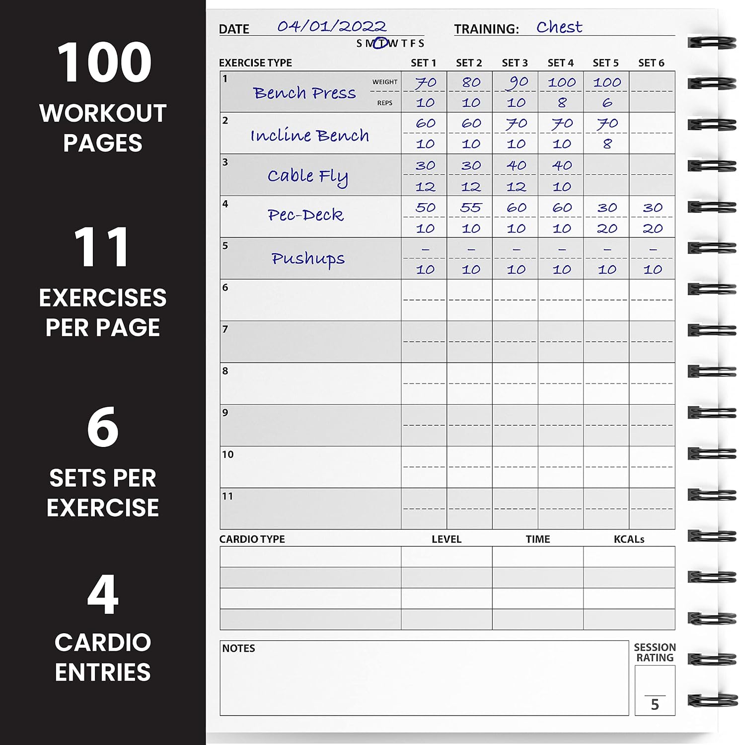 Thumbnail 4 de Ultimate Gym Workout Log Book 100 Page