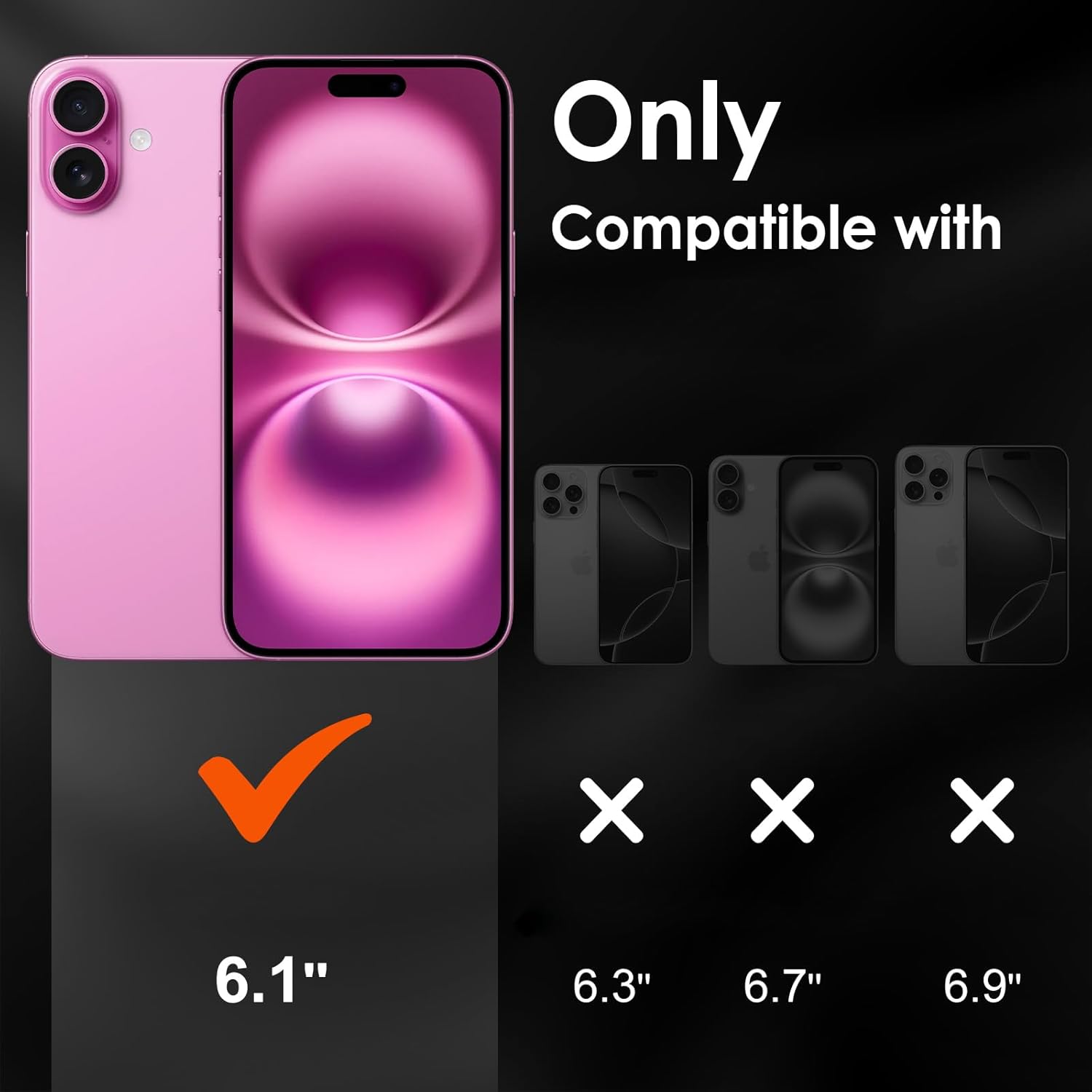 Thumbnail 2 de ivoler Alignment Aid Screen Protector for iPhone 16 – 3 Tempered Glass Films & 3 Camera Lens Protectors