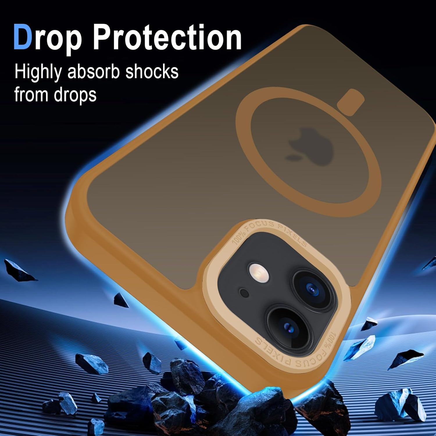 Detalle de XTCASE Coque Magnétique pour iPhone 12 – Translucide Mat, Protection TPU/PC, MagSafe