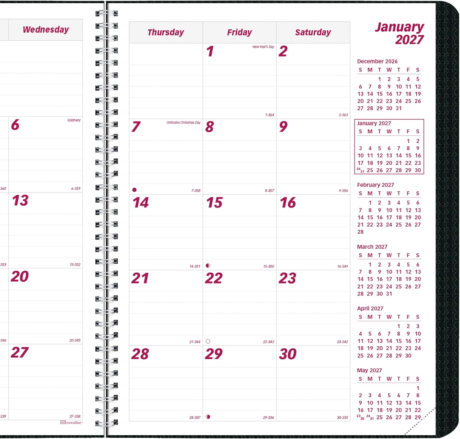 Thumbnail 4 de Brownline Monthly Planner CB1262V.BLK
