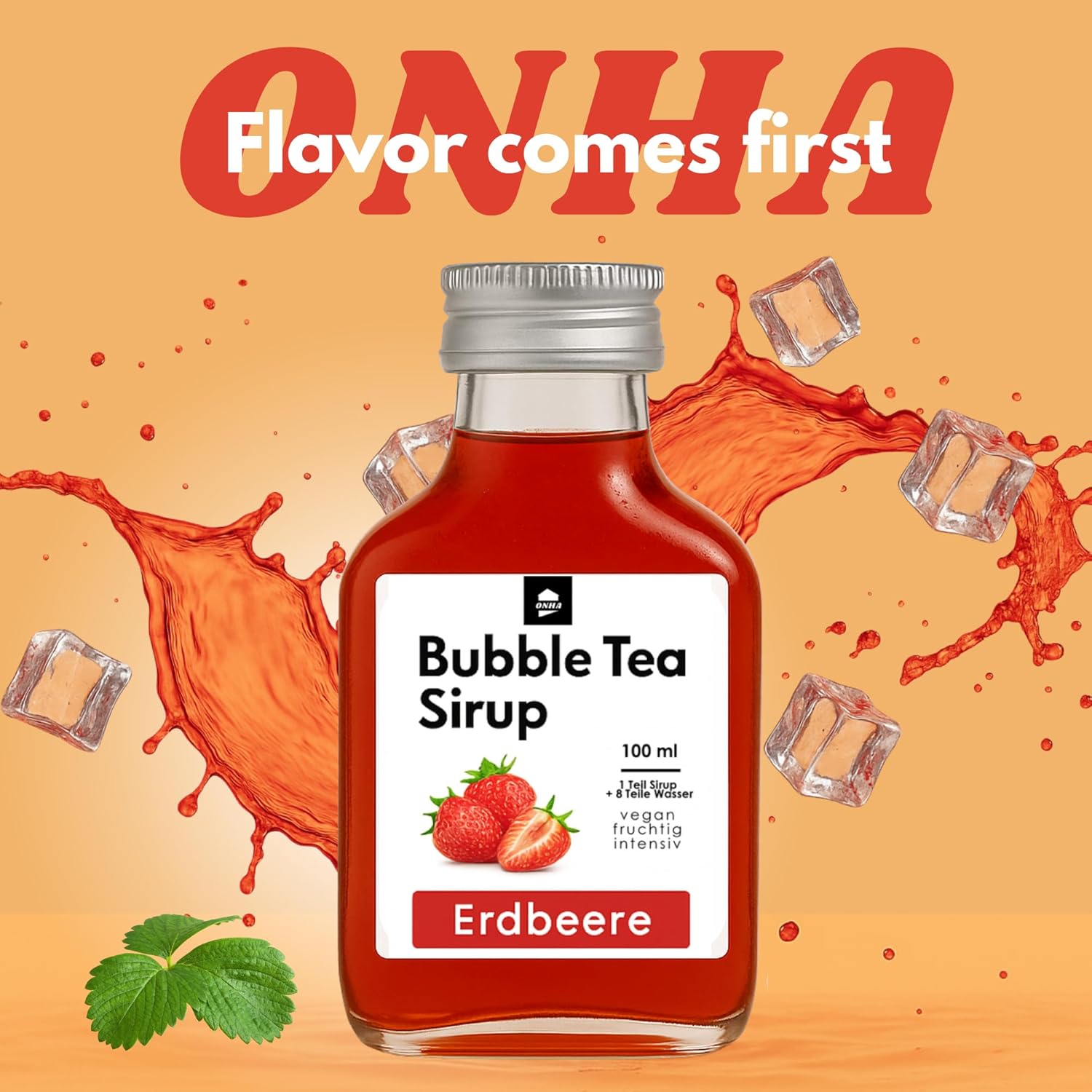 Thumbnail 5 de ONHA Bubble Tea Sirup (3er Pack) – Erdbeer, Apfel & Pfirsich für fruchtige Getränkezubereitungen