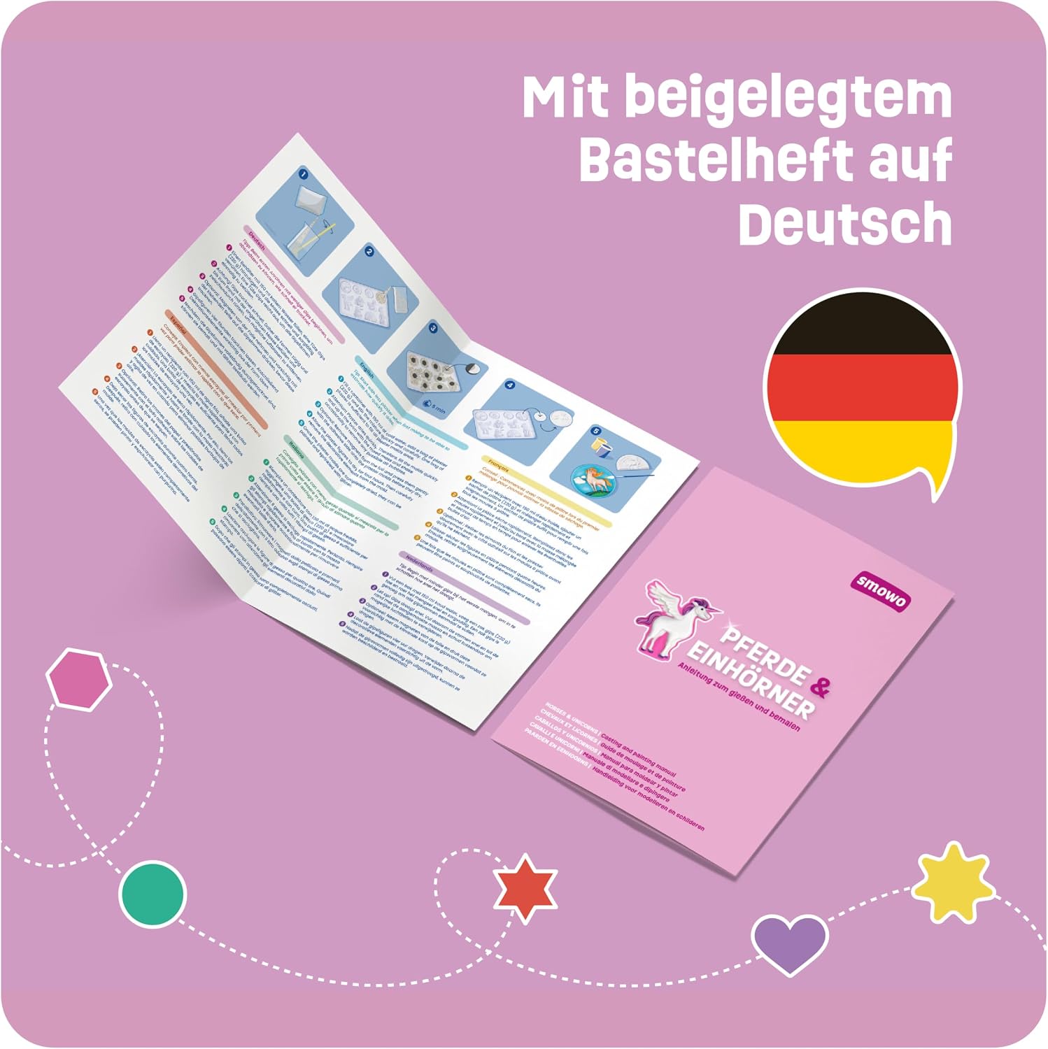 Thumbnail 3 de Smowo Pferde und Einhörner selber gießen und anmalen – Bastelset mit 10 Gipsfiguren für Kinder