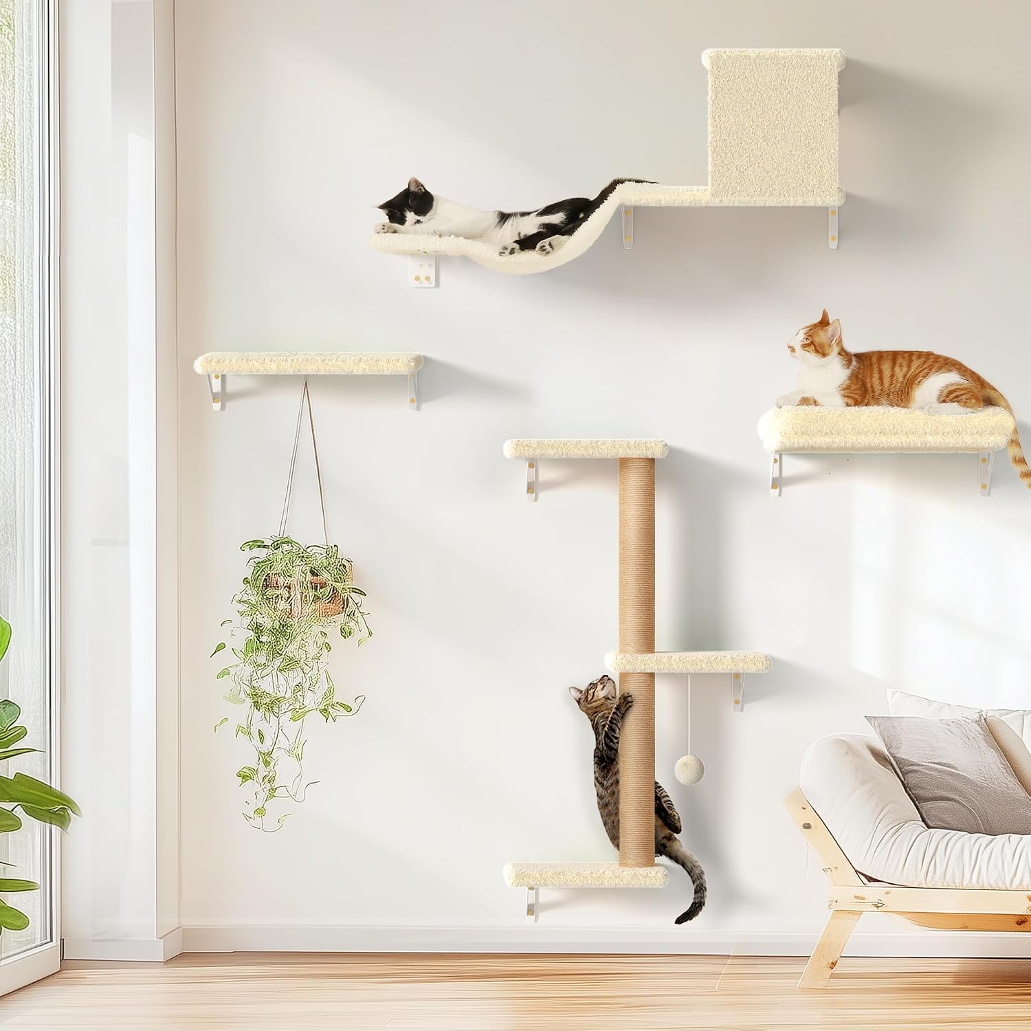 Thumbnail 6 de FUKUMARU Cat Wall Shelves 4-in-1