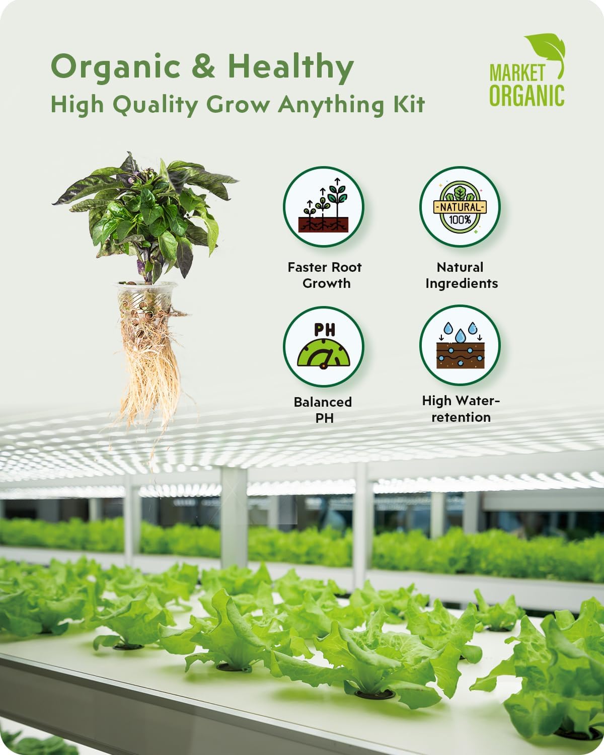 Detalle de URUQ 180-Piece Hydroponic Pod Kit for AeroGarden, with Sponges and Domes