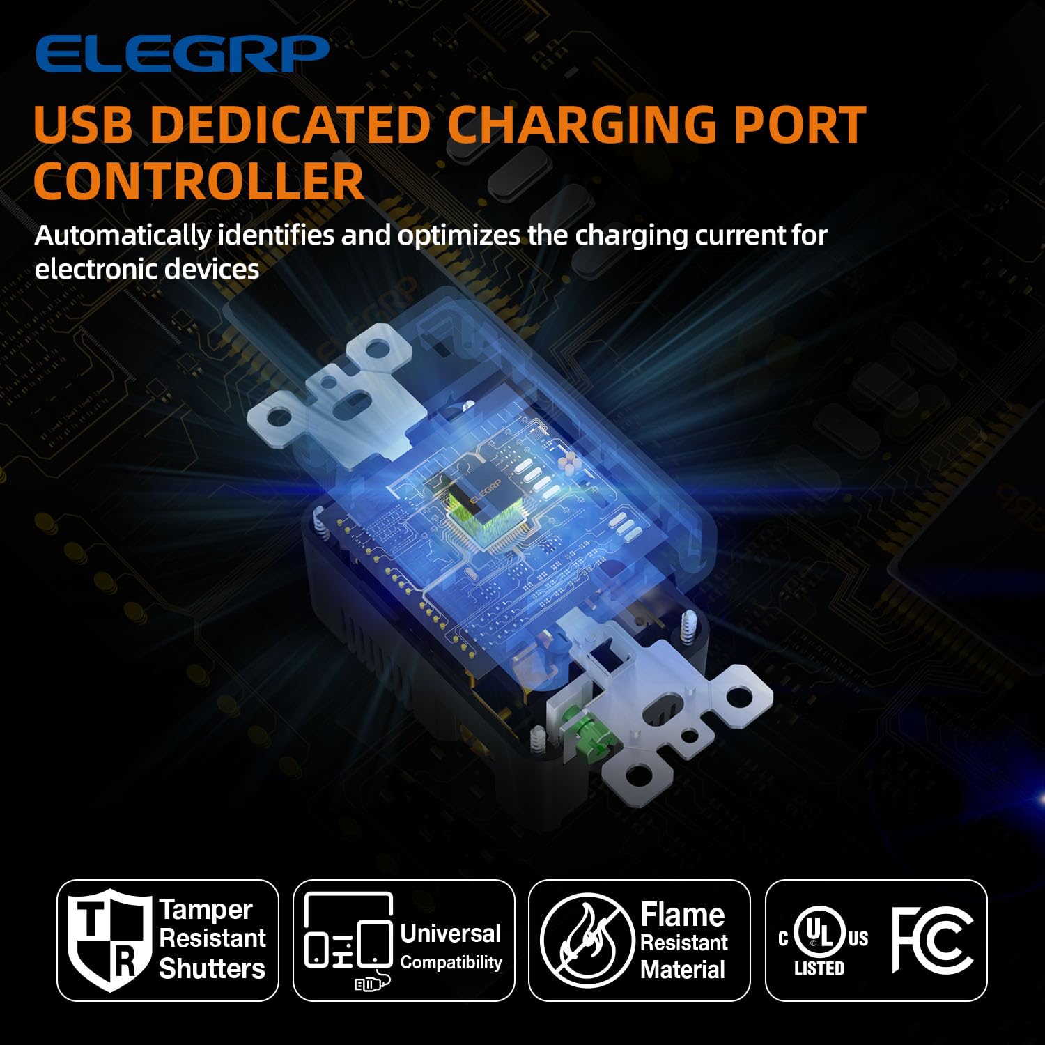 Thumbnail 3 de ELEGRP USB Wall Outlets 20A