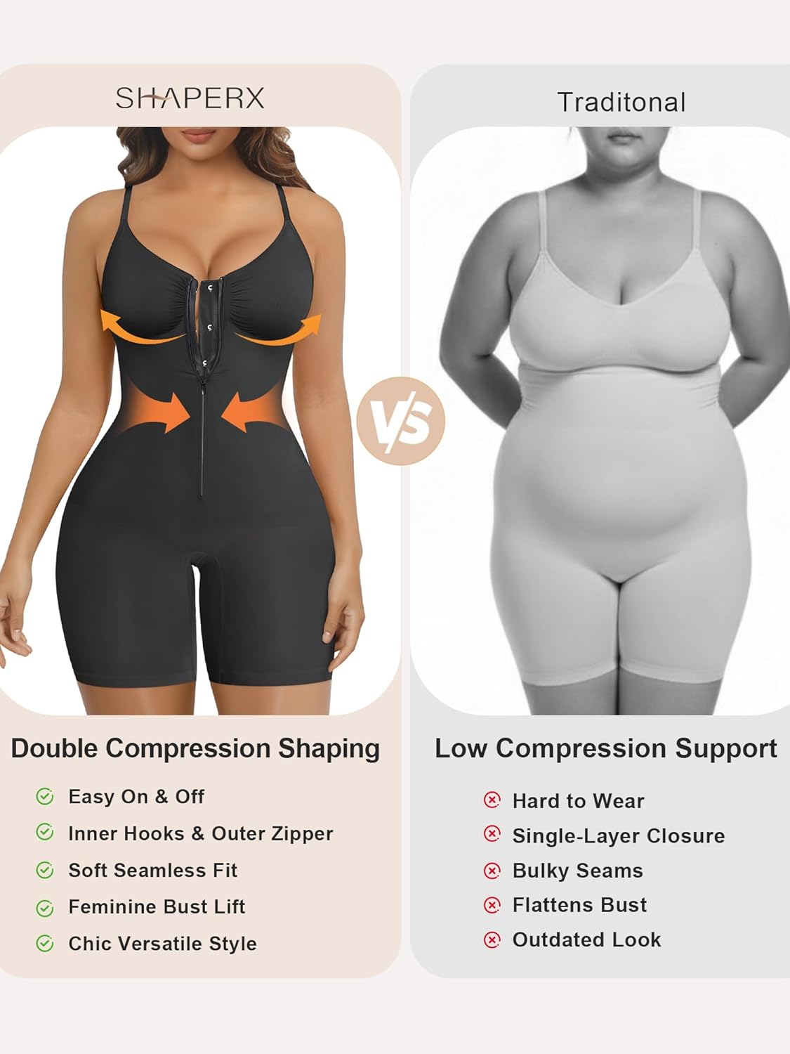 Thumbnail 4 de SHAPERX Shapewear Bodysuit 1.2-inch band