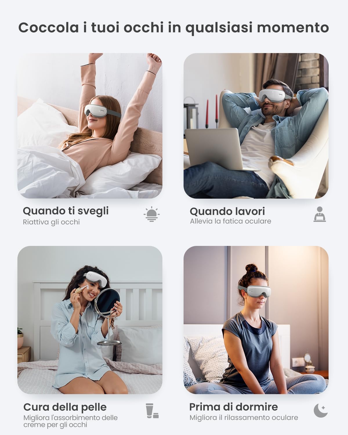 Thumbnail 5 de RENPHO Eyeris 1 massaggiatore per gli occhi con calore e telecomando