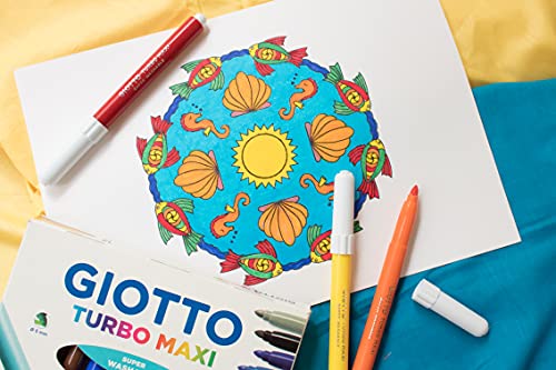 Detalle de GIOTTO Turbo Maxi, Rotuladores Súper Lavables (24 uds) con Punta Ø 5 mm