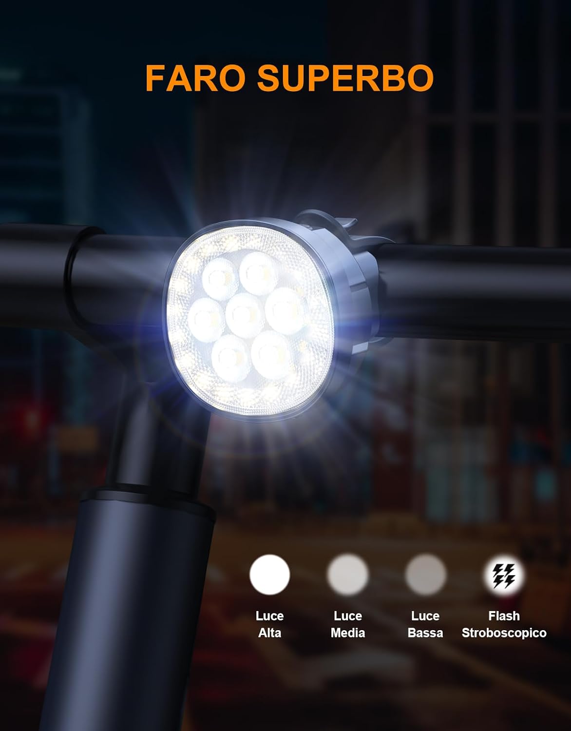 Detalle 1 de Mohard 1200mAh Luci Bicicletta LED 800 Lumen