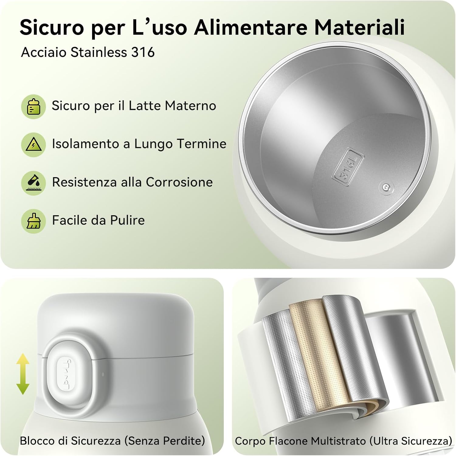 Thumbnail 3 de APZOKI Scaldabiberon portatile: riscaldamento rapido in viaggio, 380 ml e batteria da 10000 mAh