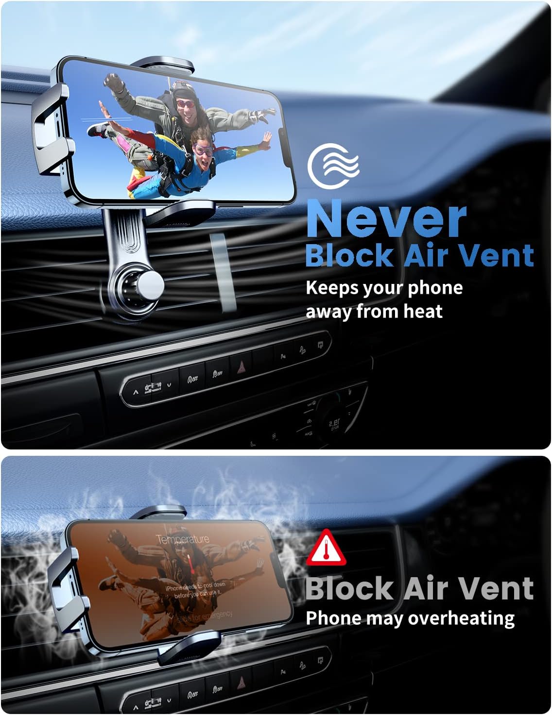 Detalle 2 de eSamcore Car Vent Phone Mount for iPhone 17