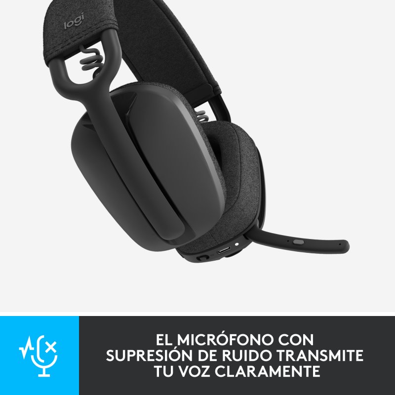 Detalle 2 de Logitech Zone Vibe 100 auriculares inalámbricos grafito