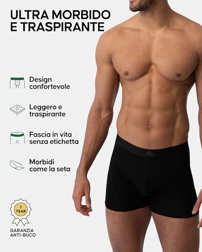 Thumbnail 2 de DANISH ENDURANCE Boxer uomo in bambù – 6 o 10 pezzi, Nero, M