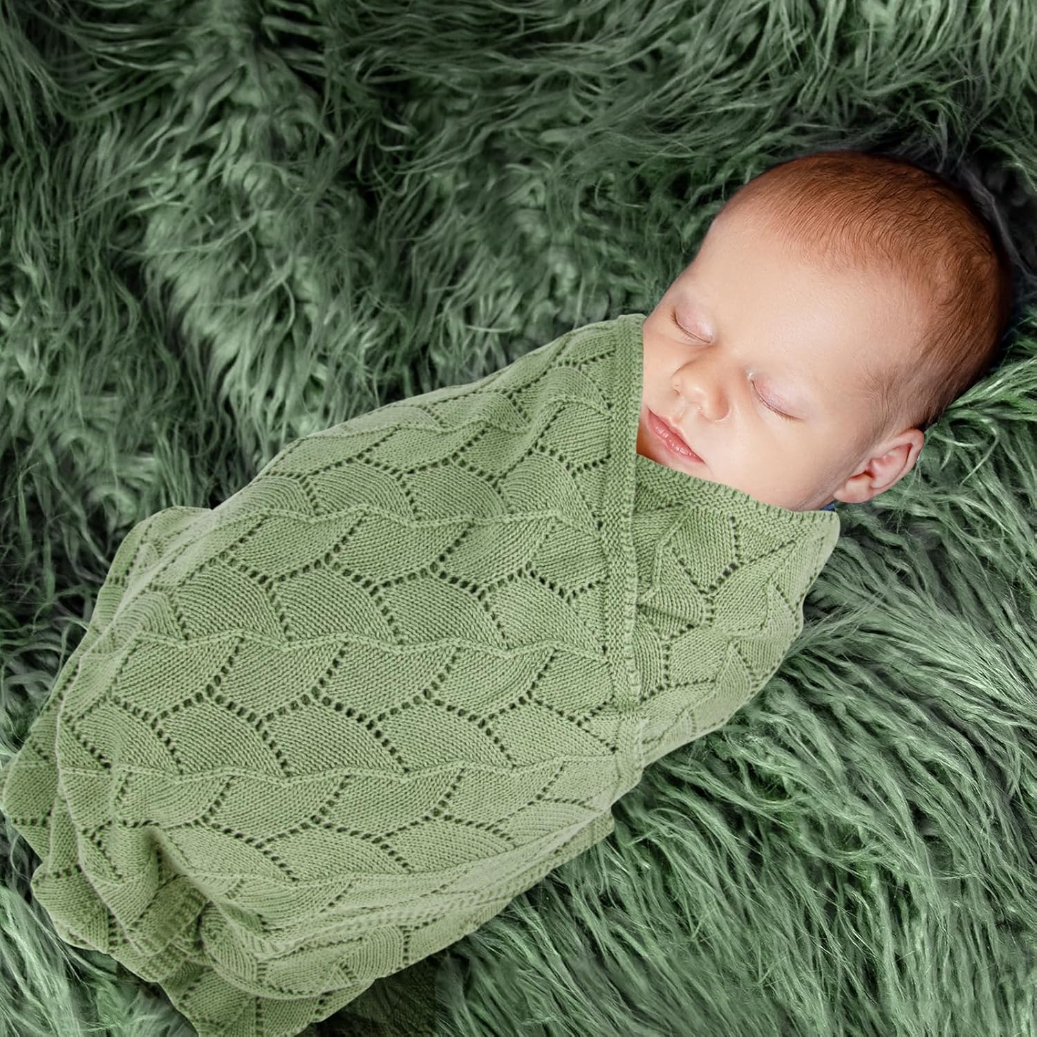 Thumbnail 3 de Loyfoky 100% Cotton Cellular Baby Blanket 100x80 cm