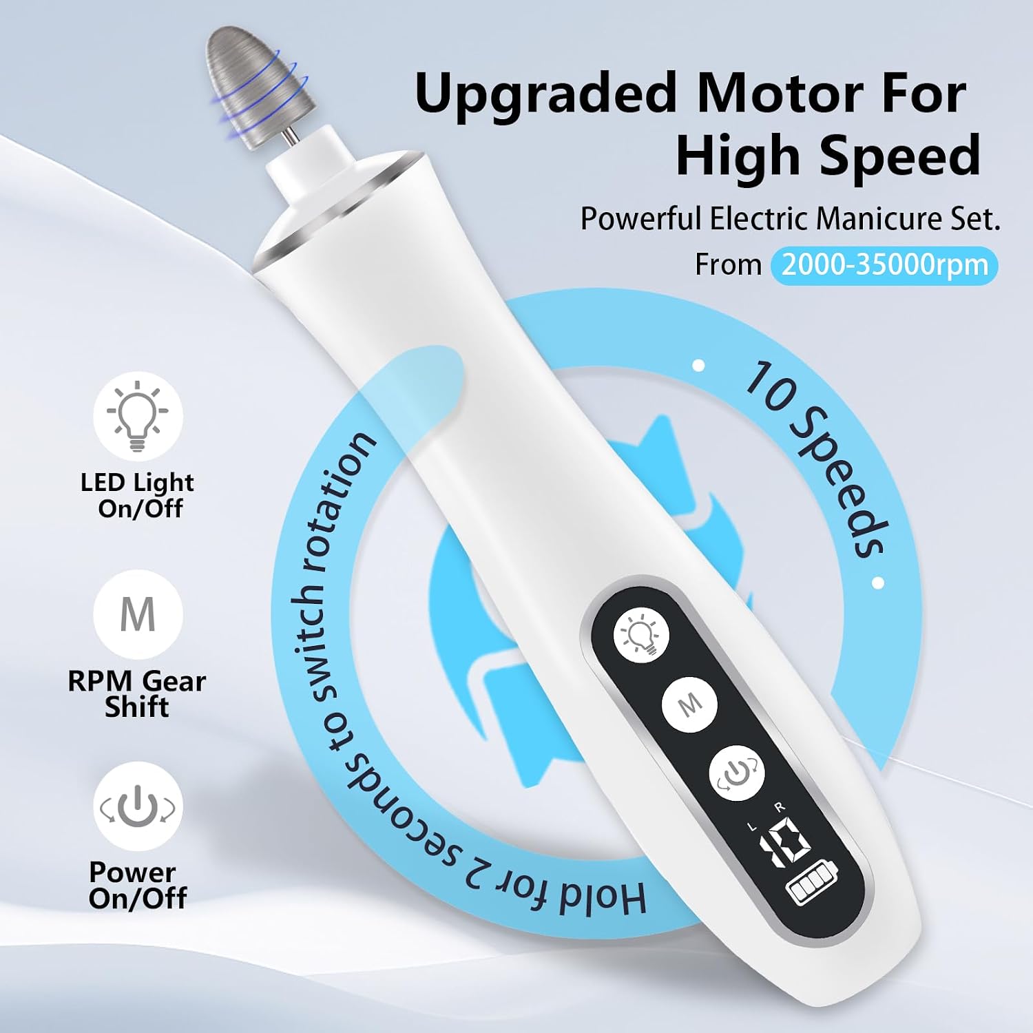 Detalle 2 de Electric Nail File, 2000 mAh