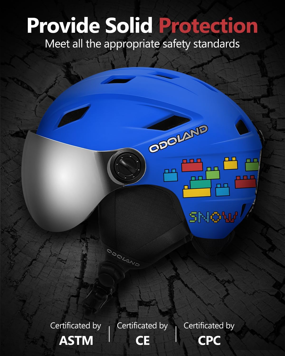 Thumbnail 6 de Odoland Kids Ski Helmet with Visor 3-12