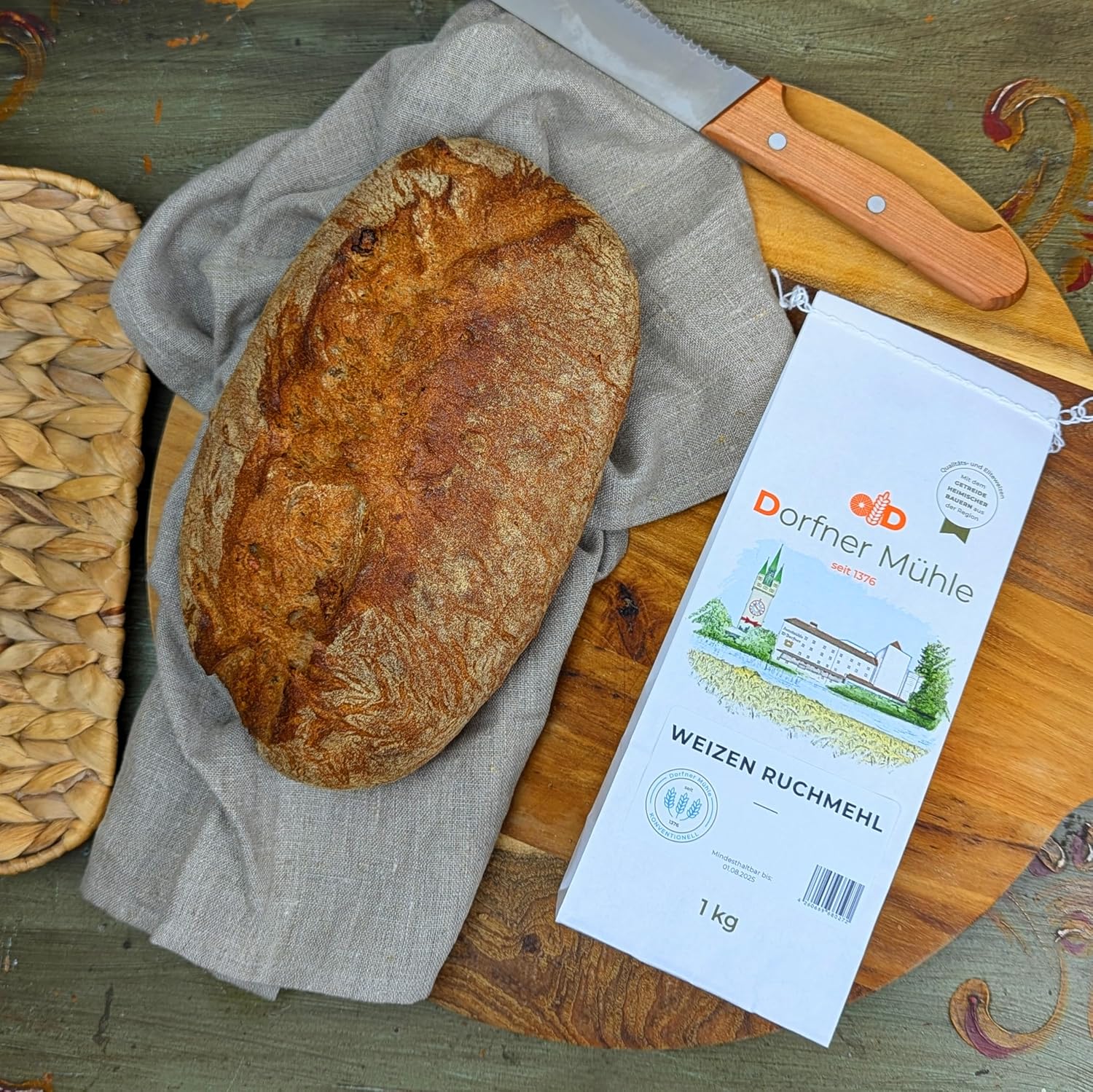 Thumbnail 6 de Weizen Ruchmehl Type 1100 [5 kg] – 14,7% Protein, traditionelles Brotmehl