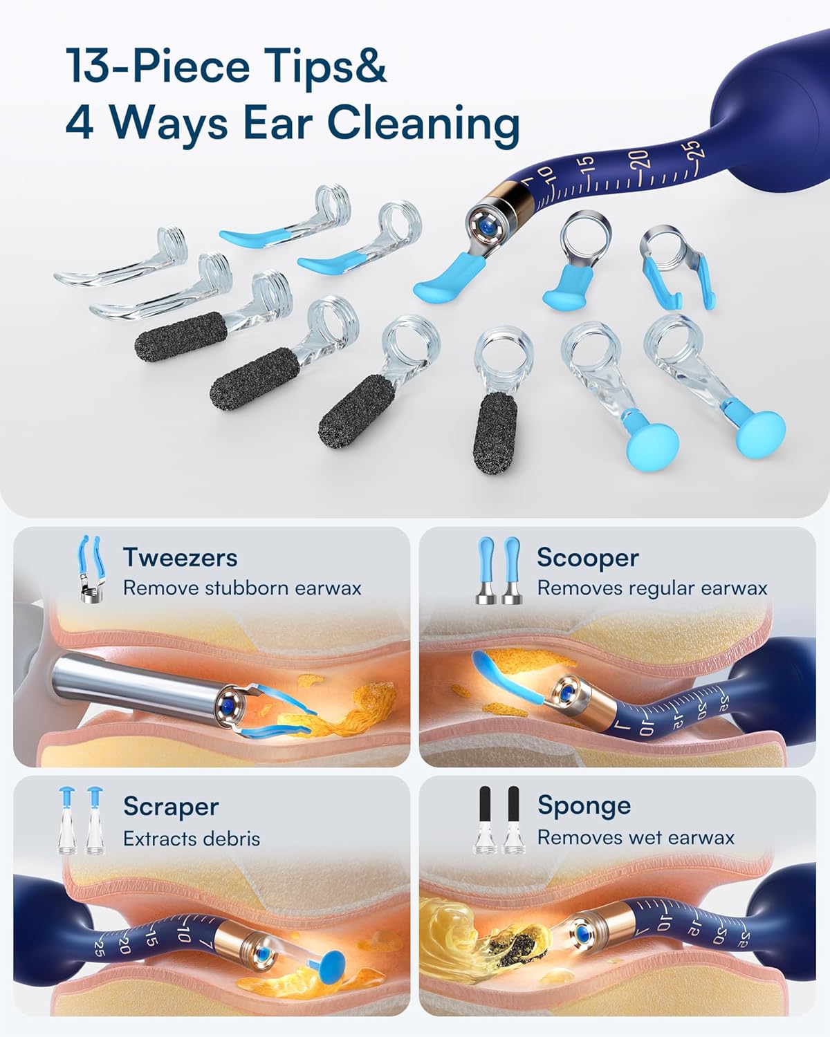 Thumbnail 2 de BEBIRD Ear Cleaning Camera Kit: Flexible Otoscope with 3P Lens and Wireless Earwax Removal