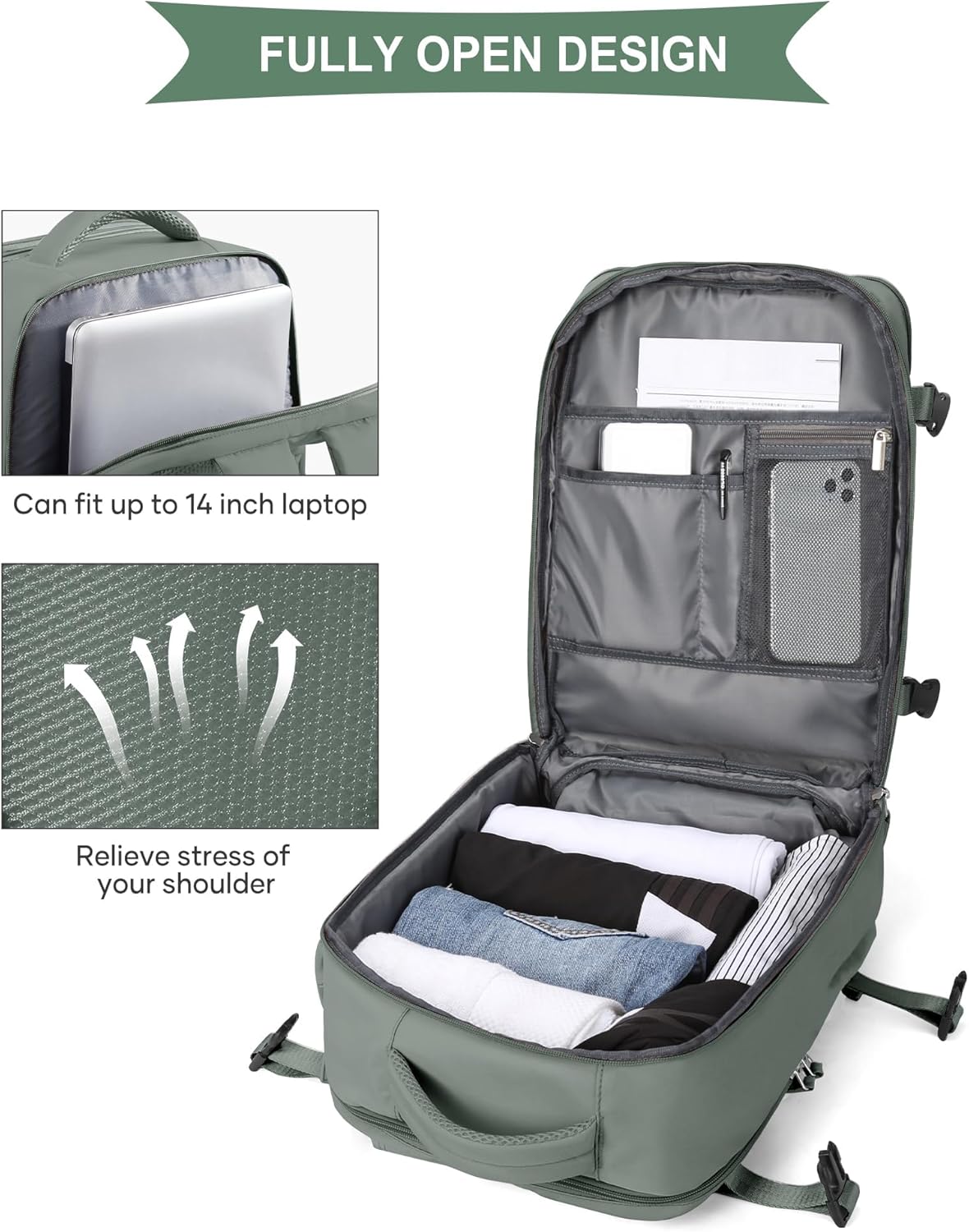 Thumbnail 4 de SZLX Mochila de viaje mujer 42 cm