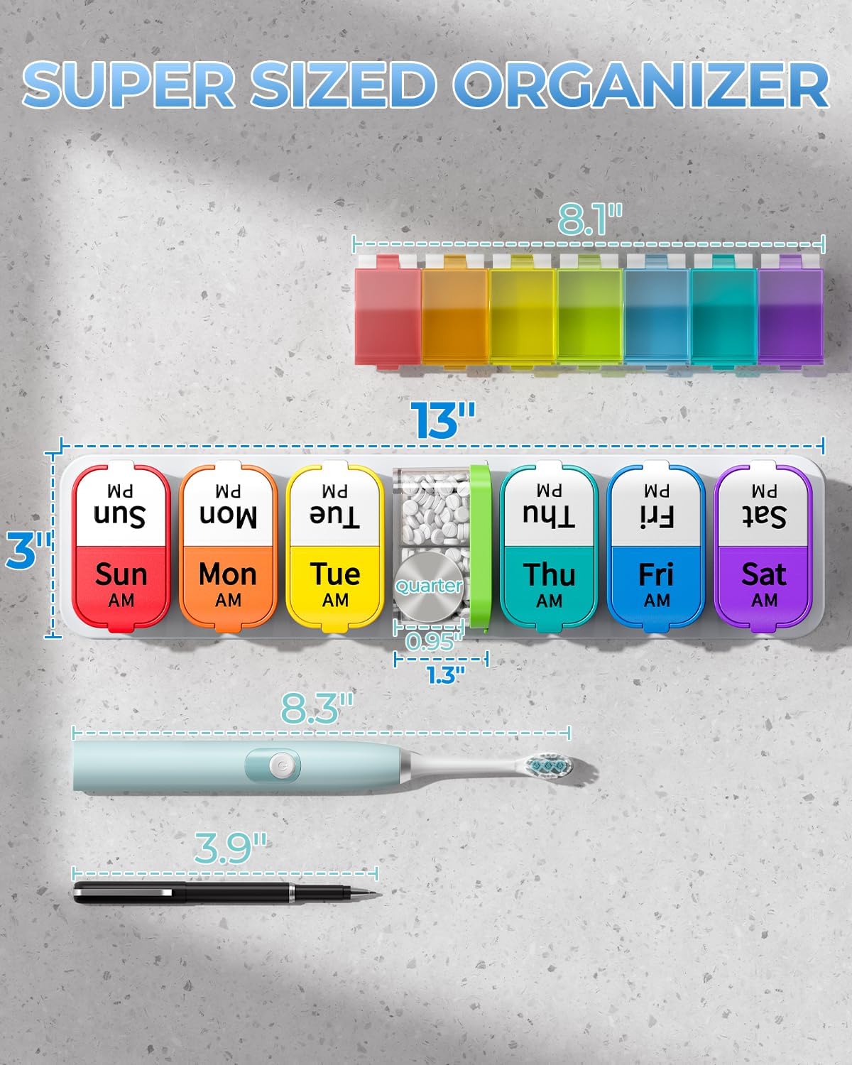 Detalle de Odaro 7-Day AM/PM Pill Organizer