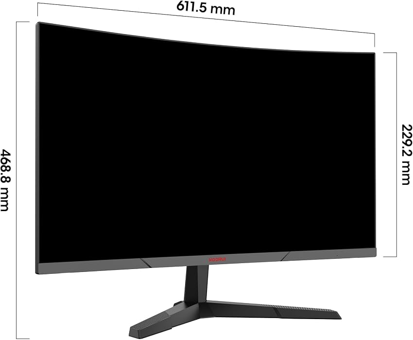 Detalle 2 de KOORUI Monitor 27" Curvo 180 Hz FHD