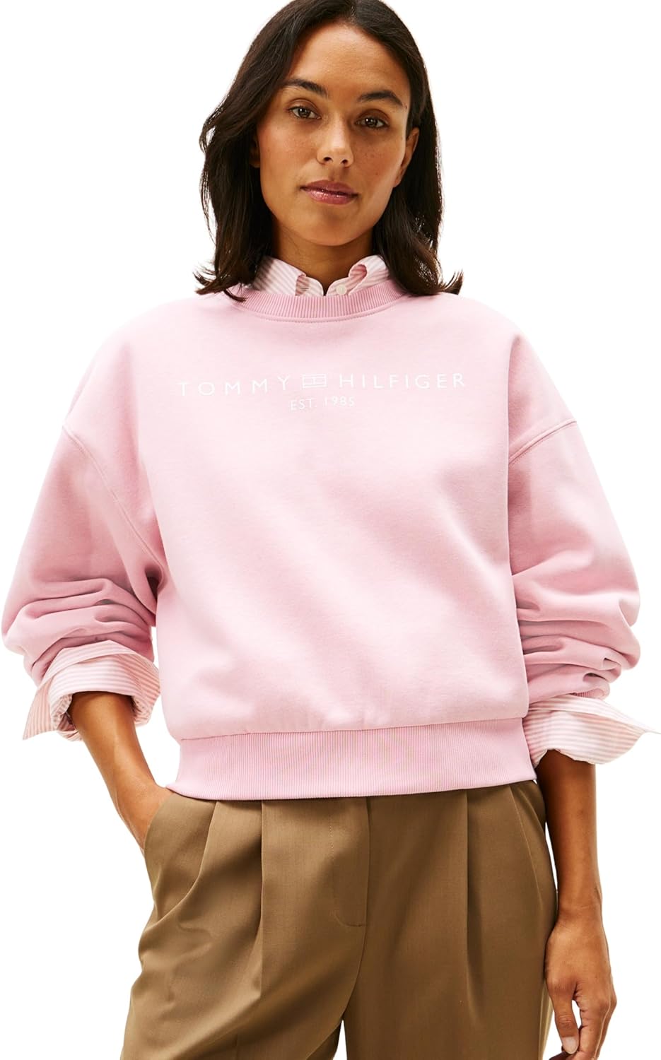 Thumbnail 5 de Tommy Hilfiger Corp Logo Modern Swtsrt Donna - Felpa originale e sostenibile