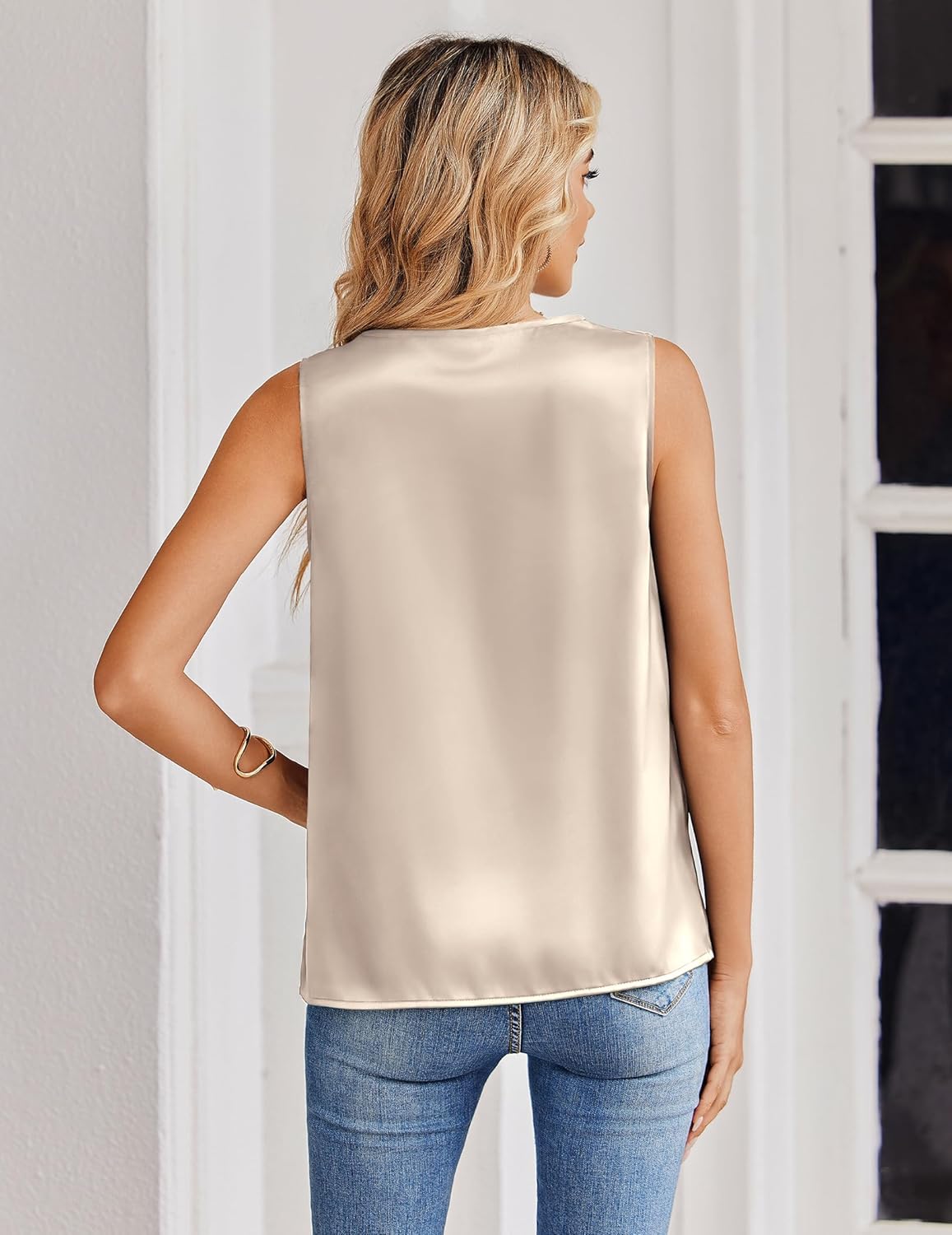 Thumbnail 1 de Zeagoo Silk Satin Tank Top V-Neck