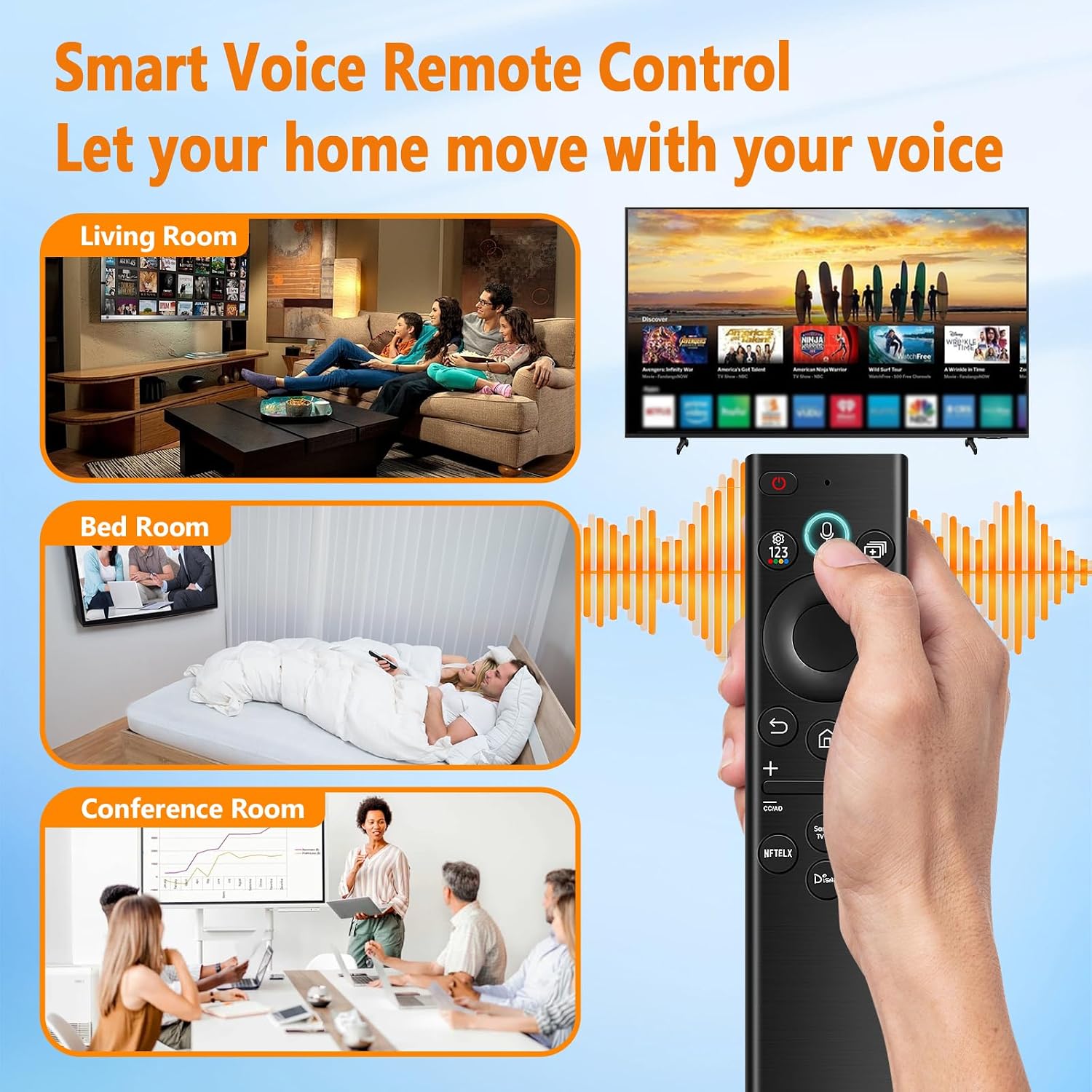 Detalle de Voice Remote Control for Samsung TVs, ABS