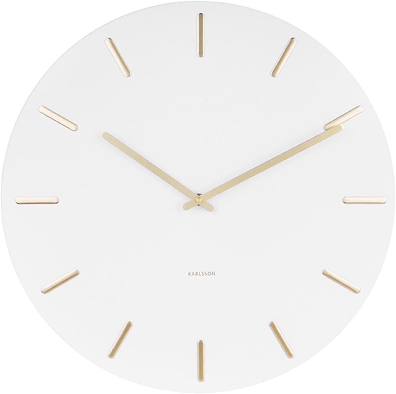 Detalle de Karlsson KA5716WH – cichy zegar ścienny 45 cm, biały, metalowy