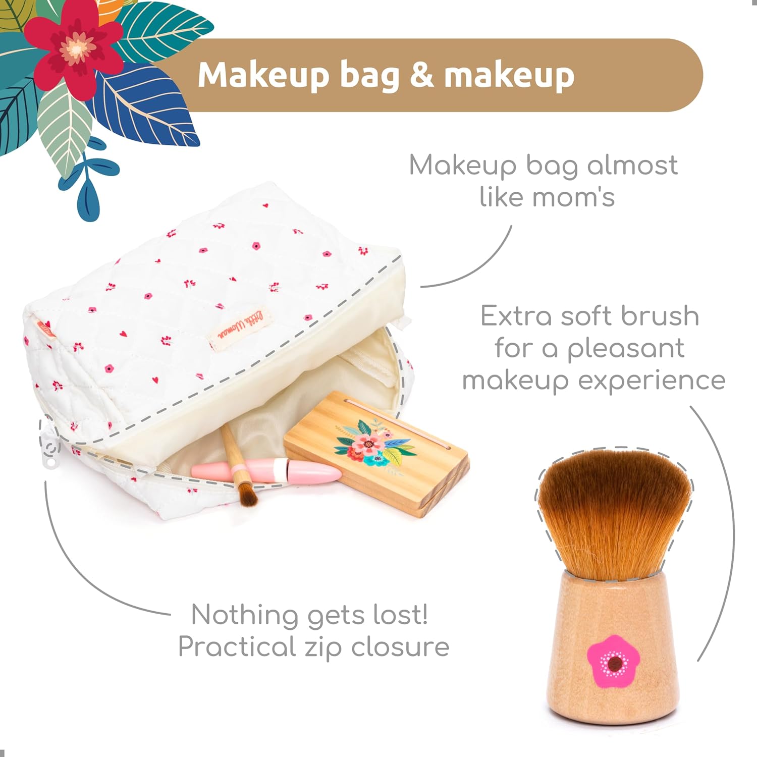 Detalle de UMU® Wooden Pretend Makeup Kit for Toddlers — Realistic Wooden Beauty Set for 3–6 Year Olds