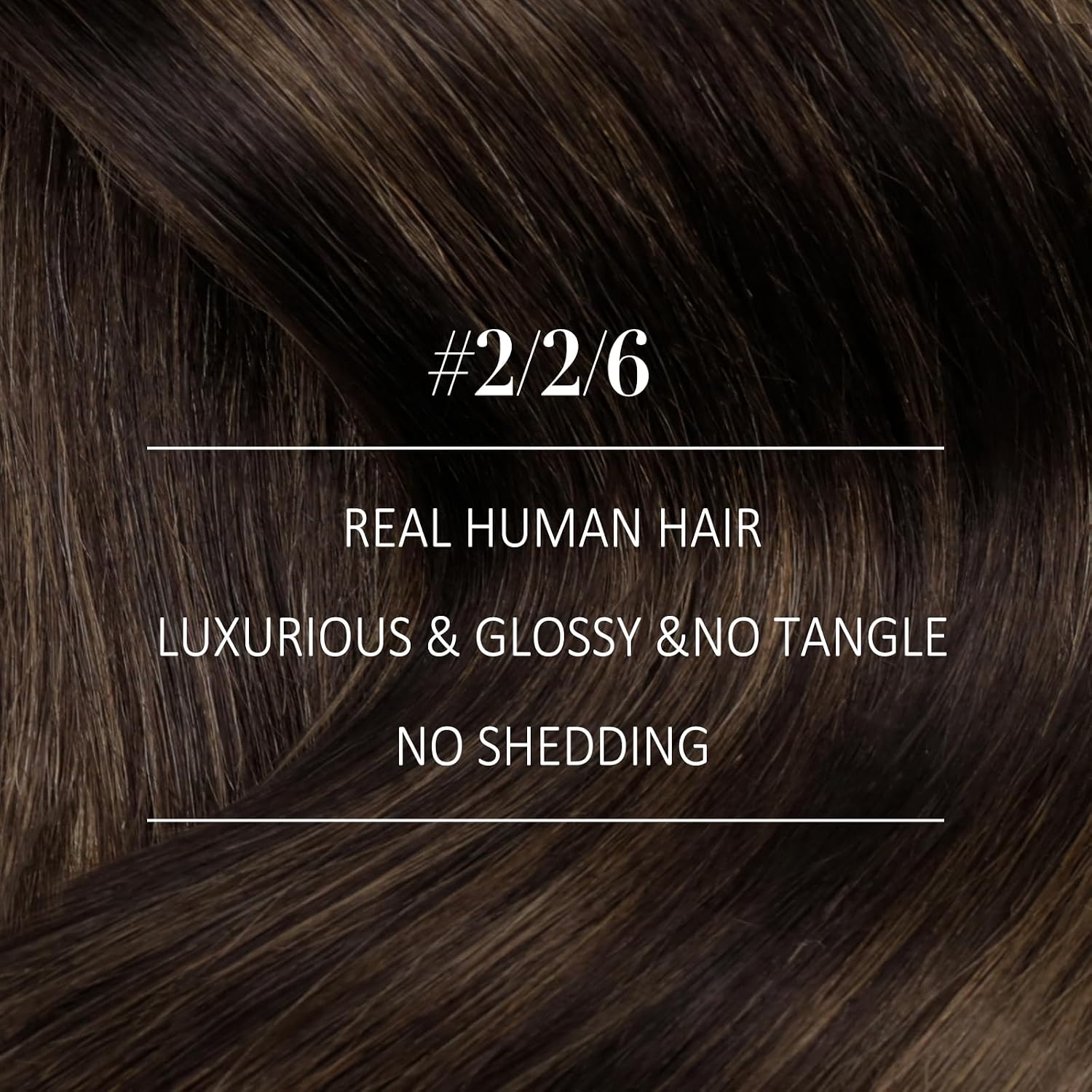 Detalle de YoungSee Echthaar Tressen Braun – Weft Extensions in Dunkelbraun zum Einnähen, 50 cm, 100 g