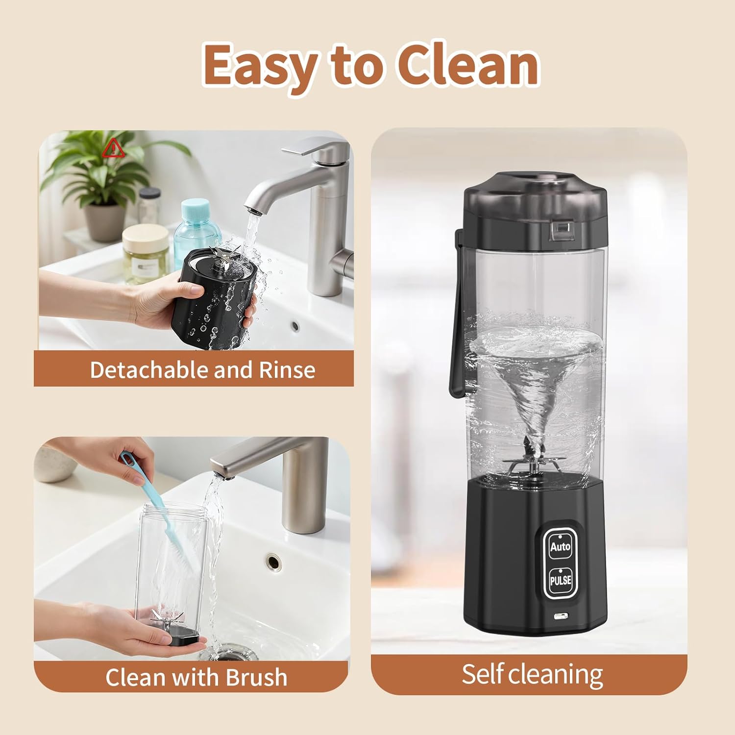 Detalle 2 de BESNOOW Portable Blender 24 Oz