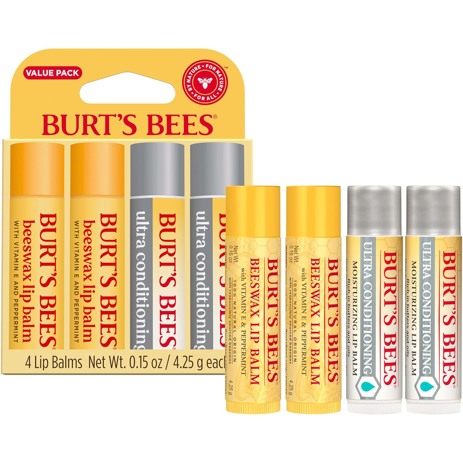 Thumbnail 5 de Burt's Bees Lip Balm Pack 4 tubes