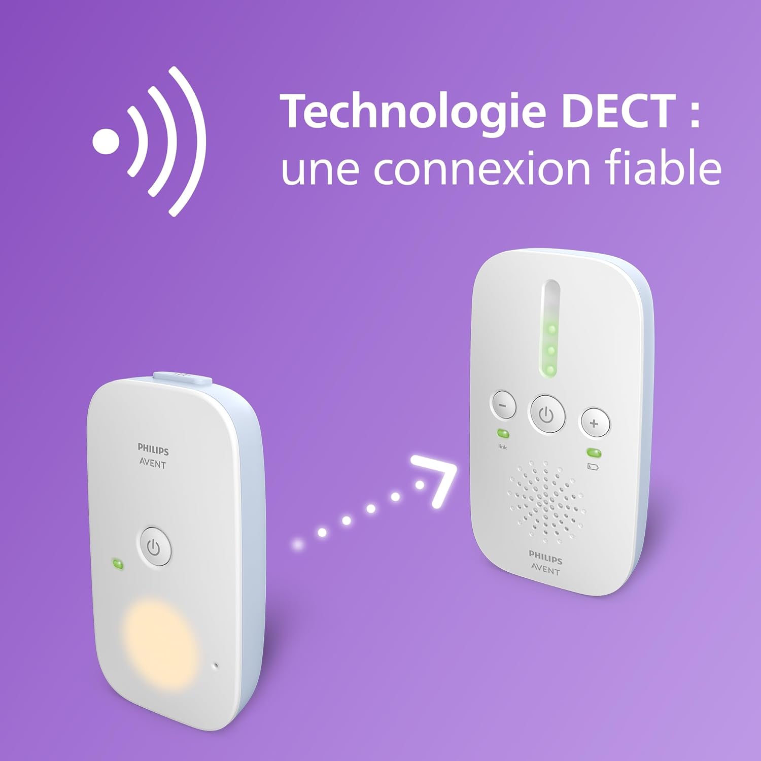 Thumbnail 1 de Philips Avent Écoute-bébé DECT 330 m ⏰