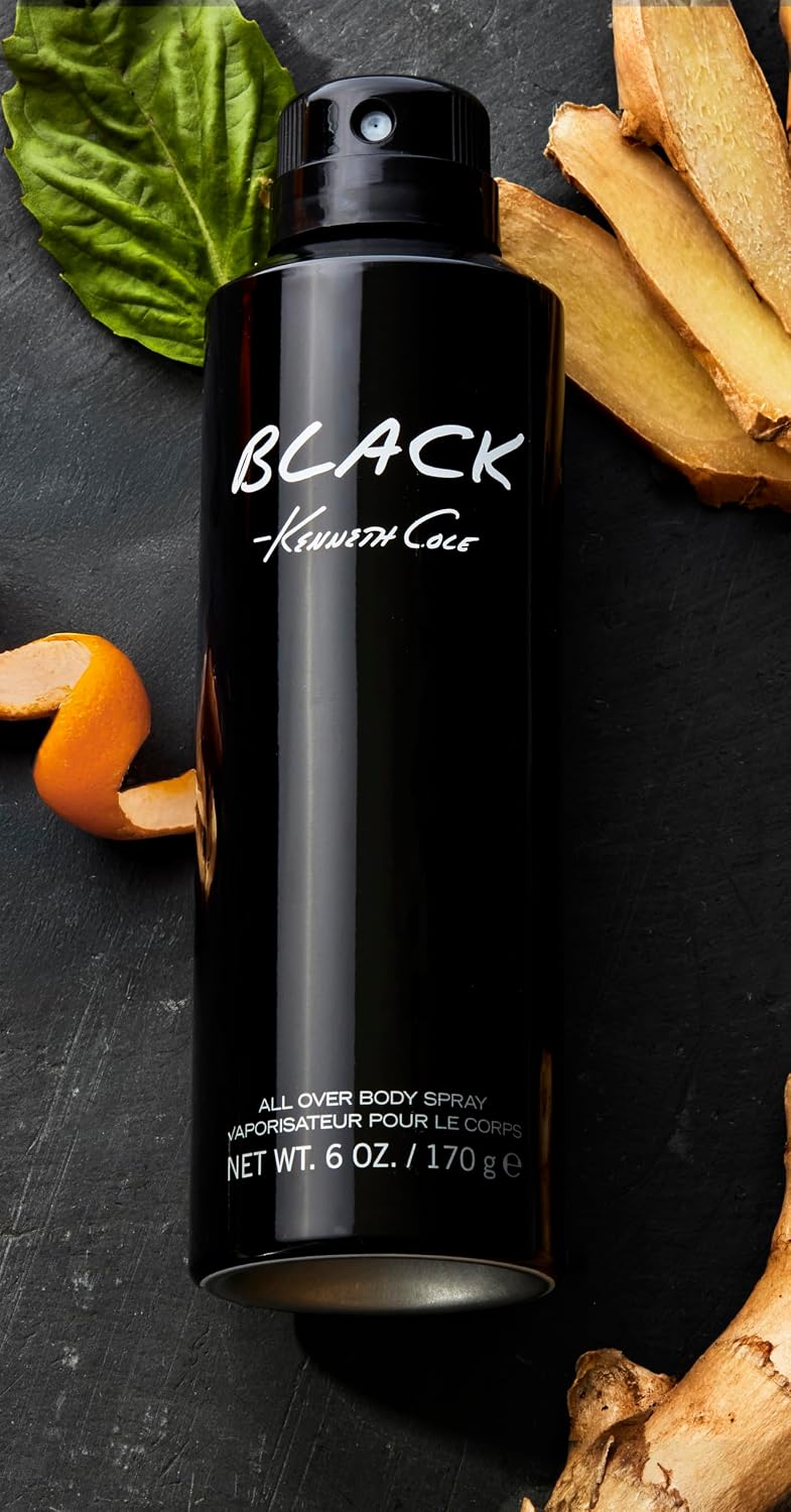 Detalle 2 de Kenneth Cole Black All Over Body Spray for Men, 6.0 Fl. Oz