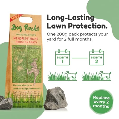 Detalle de Dog Rocks Urine Patch Preventer (200g) – Natural Urine Burn Patch Repair for Lawns
