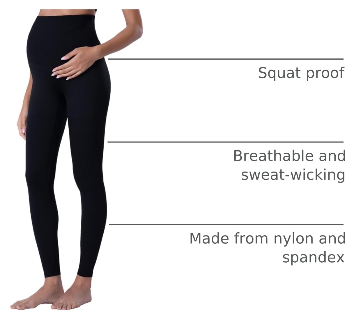 Detalle 2 de POSHDIVAH Maternity Leggings in Nylon
