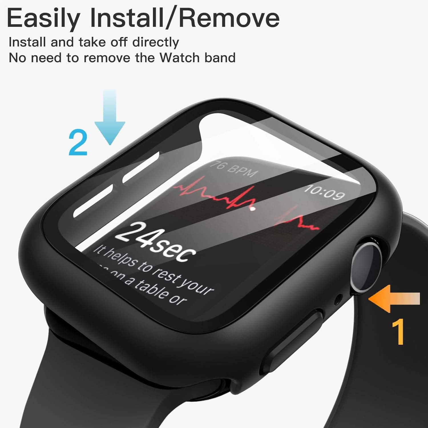 Detalle 2 de JETech Case for Apple Watch Series 11/10 46mm, 2-pack